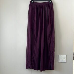 Purple maxi skirt with side slits